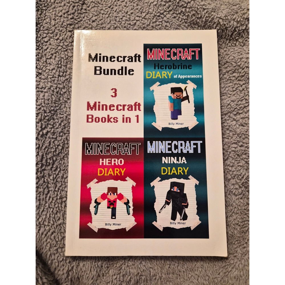 Minecraft Bundle 3 Books in 1 Billy Miner Herobrine Hero Ninja Diary Paperback